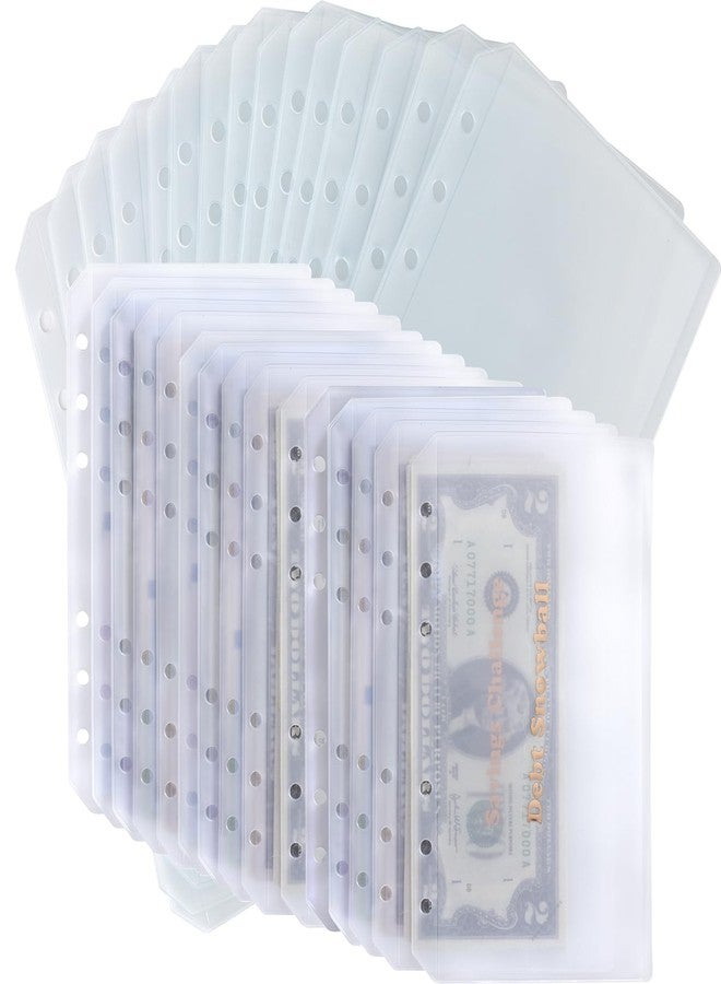 UMSICHT 30pcs A6 Binder Pockets with No Zippers, Zipless Budget Envelopes for Cash System, A6 Binder Pouch for 6 Ring Binder, Money Folder Organizer for Cash. - Image 1