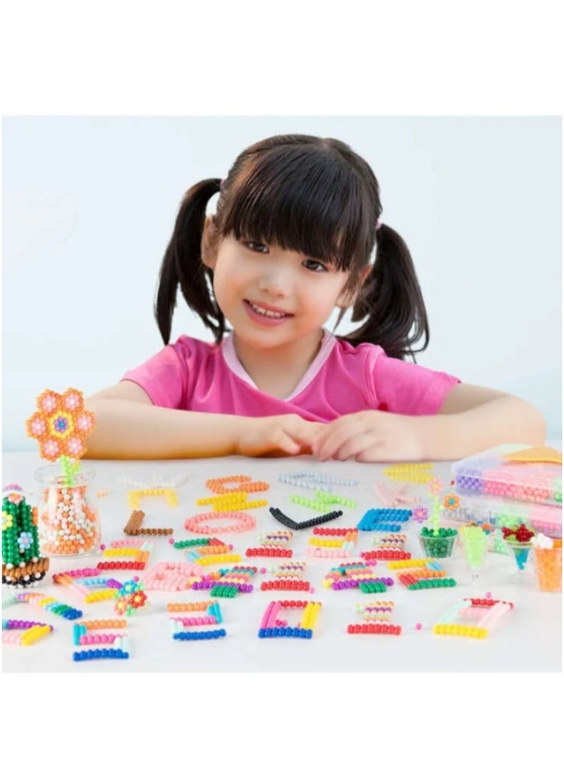 Huitich DIY Water Bead Fuse Art Kit – 24-Grid Luminous Beads (3000 Pieces) keychain maker - Image 3