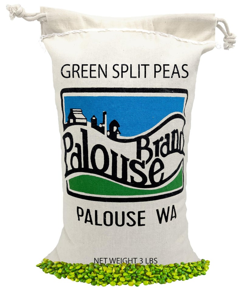Green Split Peas 100 Desiccant Free 136 KG NonGMO Project Verified 100 NonIrradiated Certified Kosher Parve USA Grown Rich in Protein Field Traced Cotton Bag