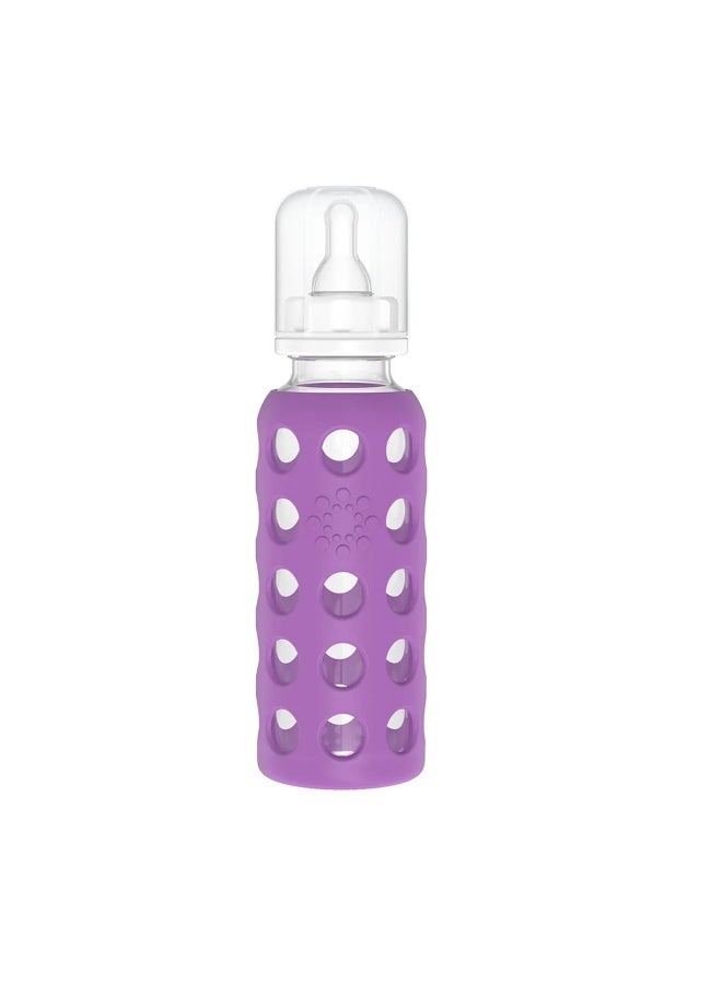 Lifefactory Glass Baby Bottles with Silicone Protection - 3-PACK, 9 Ounce Bottles, (1- Kale, 1- Grape & 1- Blueberry) - Image 4