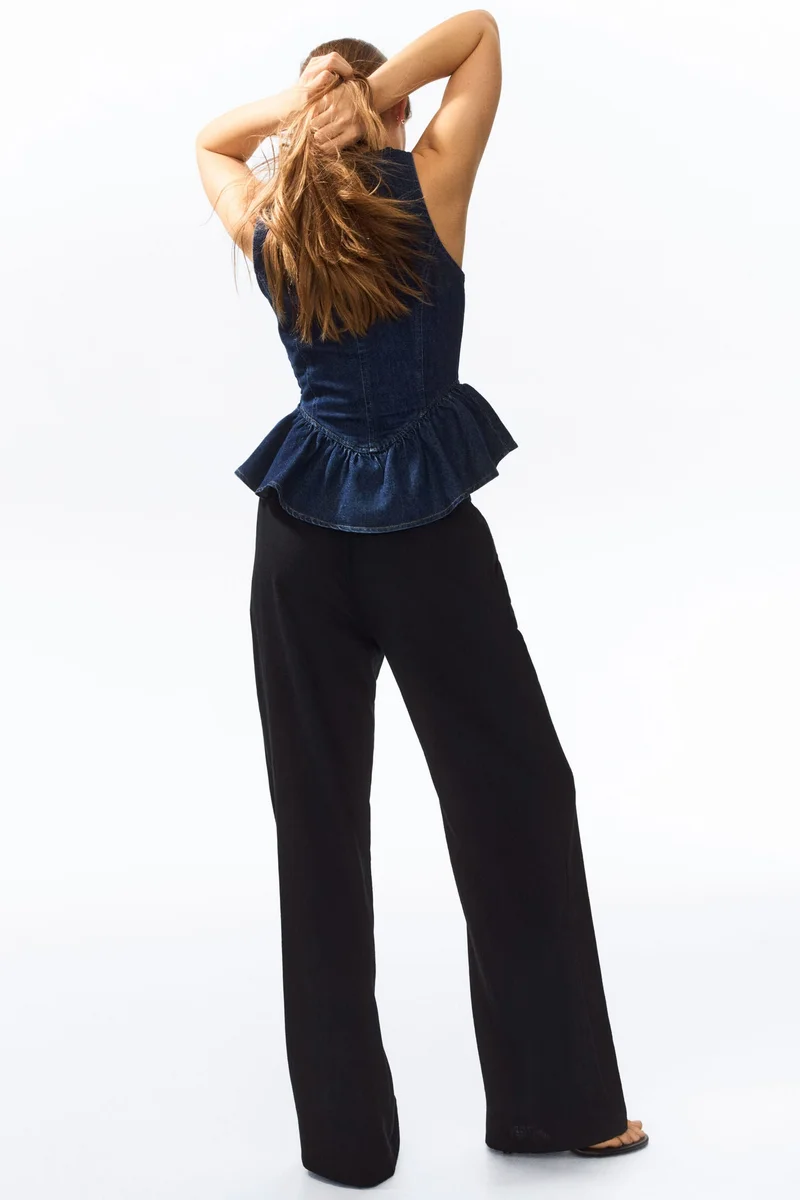 H&M  Linen-blend drawstring trousers for Women | Best Price UAE