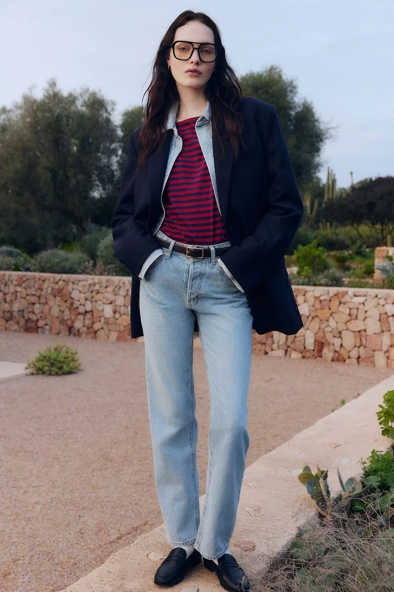 اتش اند ام جينز بقصّة مستقيمة