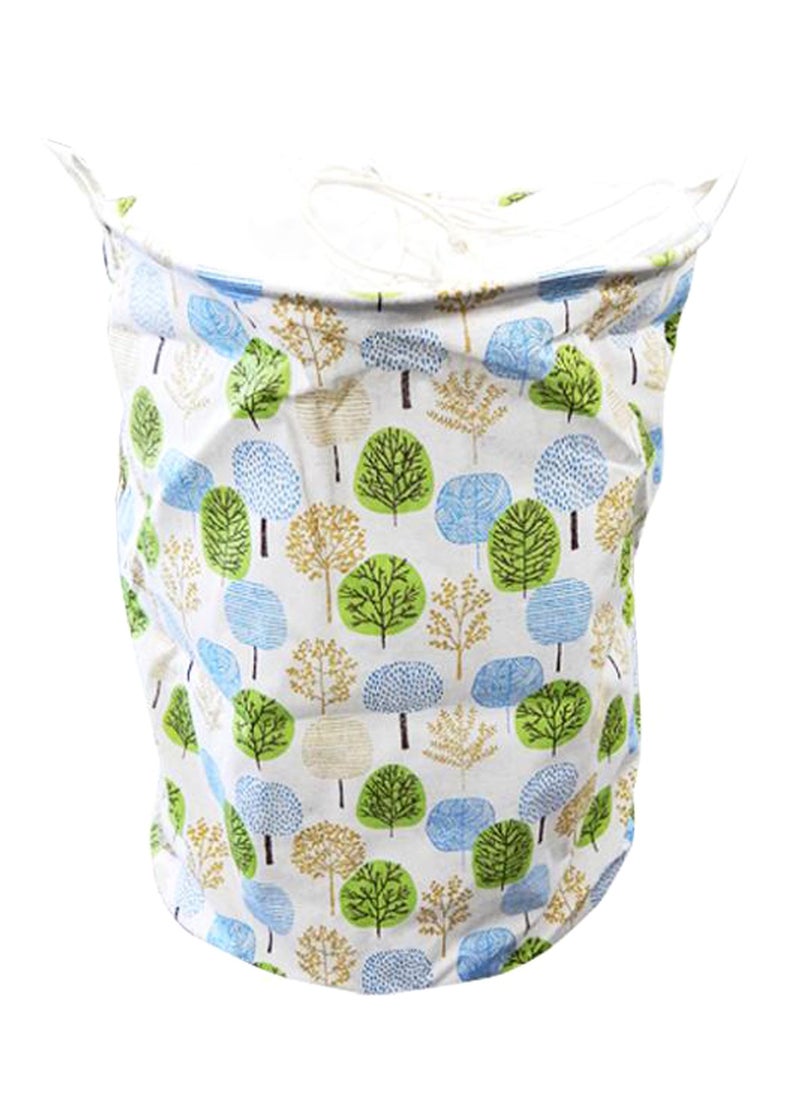 Laundry Hamper,Large Canvas Fabric Lightweight Storage Basket Toy Organizer Dirty Clothes Collapsible Waterproof for College Dorms, Children Bedroom,Bathroom (Round Leaf)