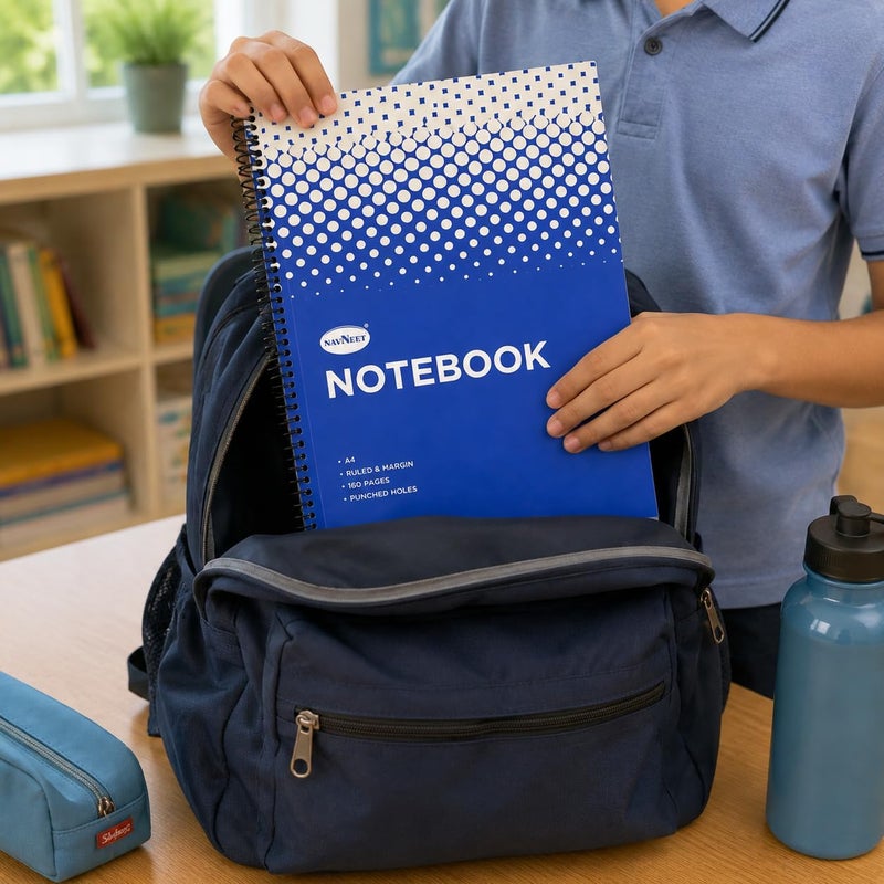 NAVNEET A4 Spiral Soft Cover Notebook - 160 Pages - Image 4