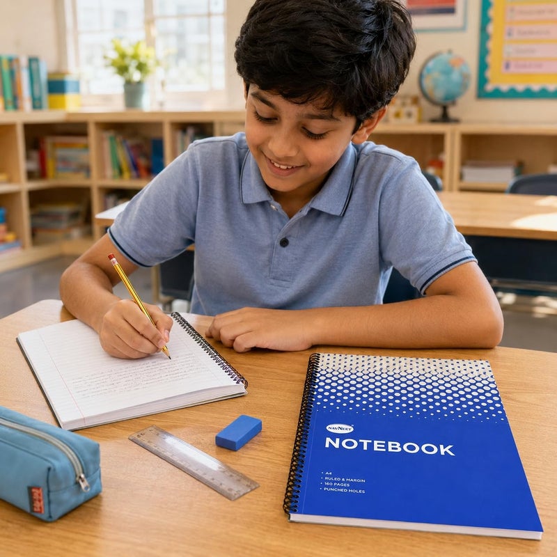 NAVNEET A4 Spiral Soft Cover Notebook - 160 Pages - Image 5
