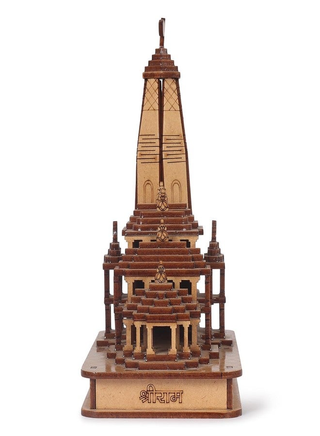 Webelkart Premium Shree Ram Mandir Ayodhya Wooden Temple Plywood Mandir Pooja Room Home Decor Office/Home Temple (5" Inches) - Image 4