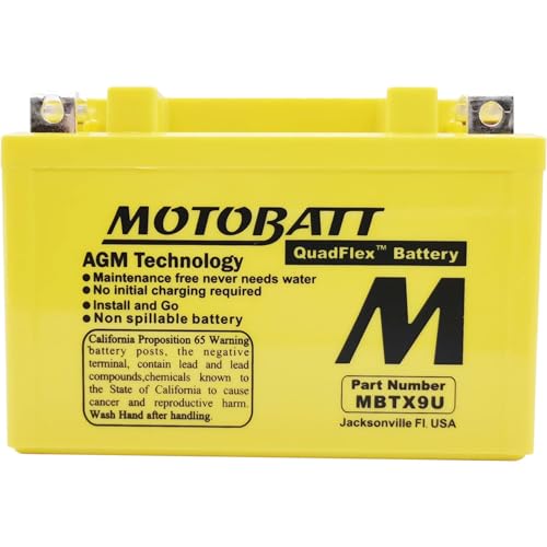 MotoBatt DB Electrical MBTX9U New Battery for Motobatt Battery 10.5Ah, Honda, Bmw, Ktm, Mv, Yamaha, E-ton, Kymco, Sym, Kasea, Husaberg, Hyosung, Triumph, Artic Cat, Polaris Motorcycle Atv YT12A-BS - Image 2