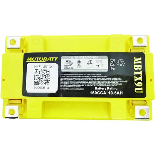 MotoBatt DB Electrical MBTX9U New Battery for Motobatt Battery 10.5Ah, Honda, Bmw, Ktm, Mv, Yamaha, E-ton, Kymco, Sym, Kasea, Husaberg, Hyosung, Triumph, Artic Cat, Polaris Motorcycle Atv YT12A-BS - Image 4