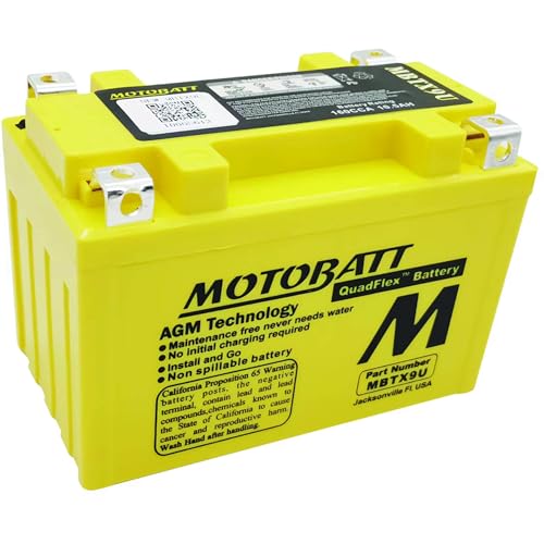 MotoBatt DB Electrical MBTX9U New Battery for Motobatt Battery 10.5Ah, Honda, Bmw, Ktm, Mv, Yamaha, E-ton, Kymco, Sym, Kasea, Husaberg, Hyosung, Triumph, Artic Cat, Polaris Motorcycle Atv YT12A-BS - Image 3