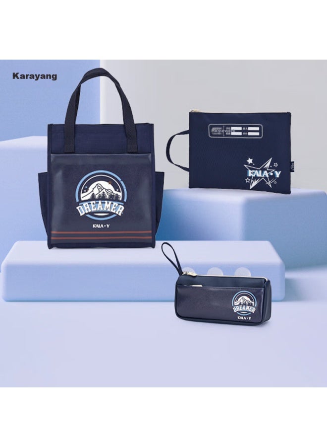 KaLay Kala·y Elementary And Middle School Students' Subject Division Pencil Case File Bag Multi-functional Learning Stationery Set Children's Tutoring Bag - Image 1