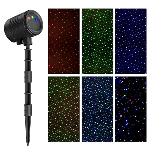 VanSmaGo Laser Christmas Projector Lights Outdoor, 3 Color Laser Light Projector, Firefly Lights Show with RF Remote, Waterproof, Indoor Holiday Decoration, Christmas Gift, Wedding, Home Decor, Party, Garden - Image 5