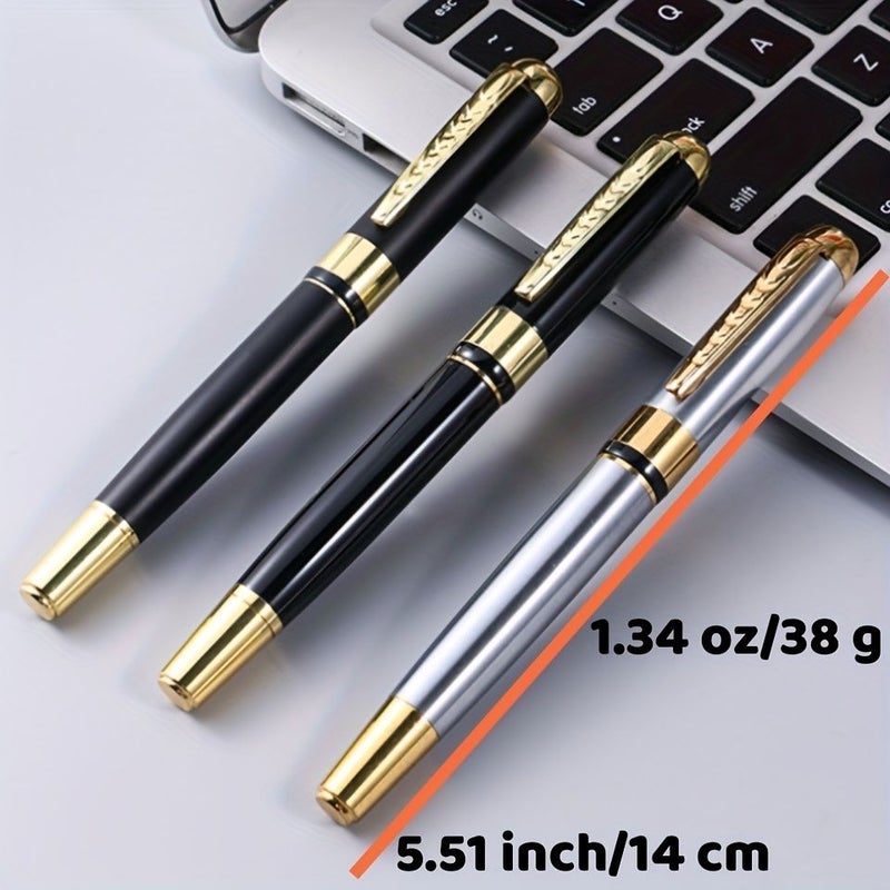 Black Personalized Ballpoint Pen With 8 Refills And Gift Box - Image 4