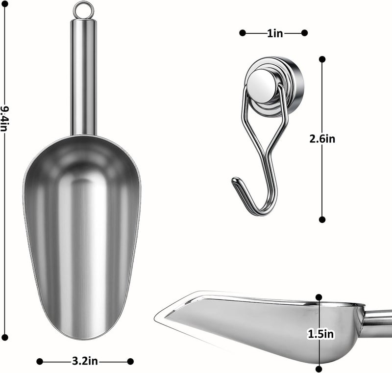 Juome Stainless Steel Ice Scoop with Magnetic Holder for Ge Profile Opal 2.0 Nugget Ice Maker, Ice Scoop for Freezer for GE Profile Opal Ice Maker Machine - Image 4