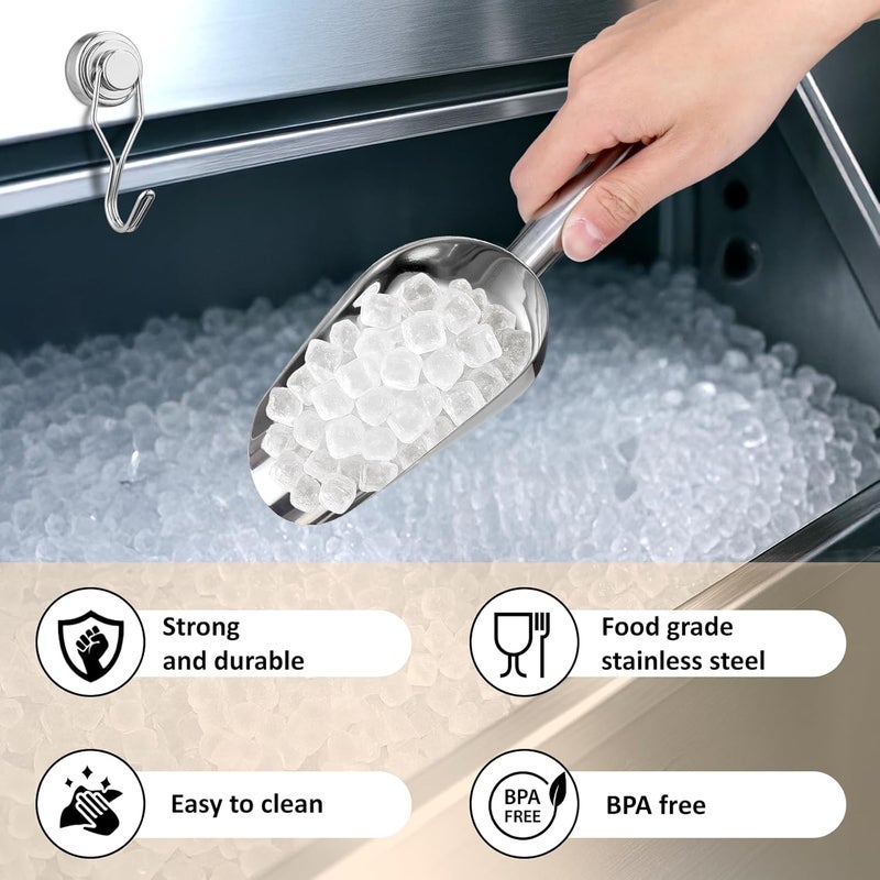 Juome Stainless Steel Ice Scoop with Magnetic Holder for Ge Profile Opal 2.0 Nugget Ice Maker, Ice Scoop for Freezer for GE Profile Opal Ice Maker Machine - Image 5