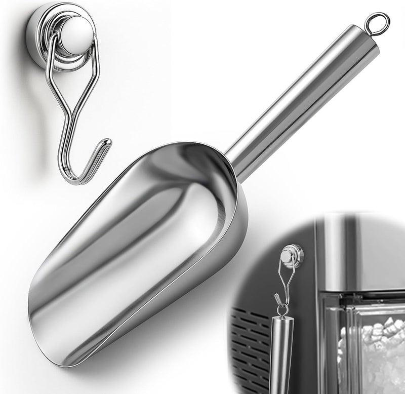 Juome Stainless Steel Ice Scoop with Magnetic Holder for Ge Profile Opal 2.0 Nugget Ice Maker, Ice Scoop for Freezer for GE Profile Opal Ice Maker Machine - Image 1