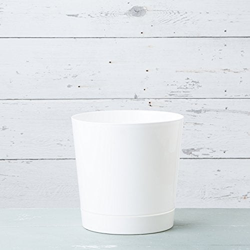 Novelty Root & Vessel Majestic Full Depth Cylinder Pot, Glossy White, 14-Inch (10142) - Image 3