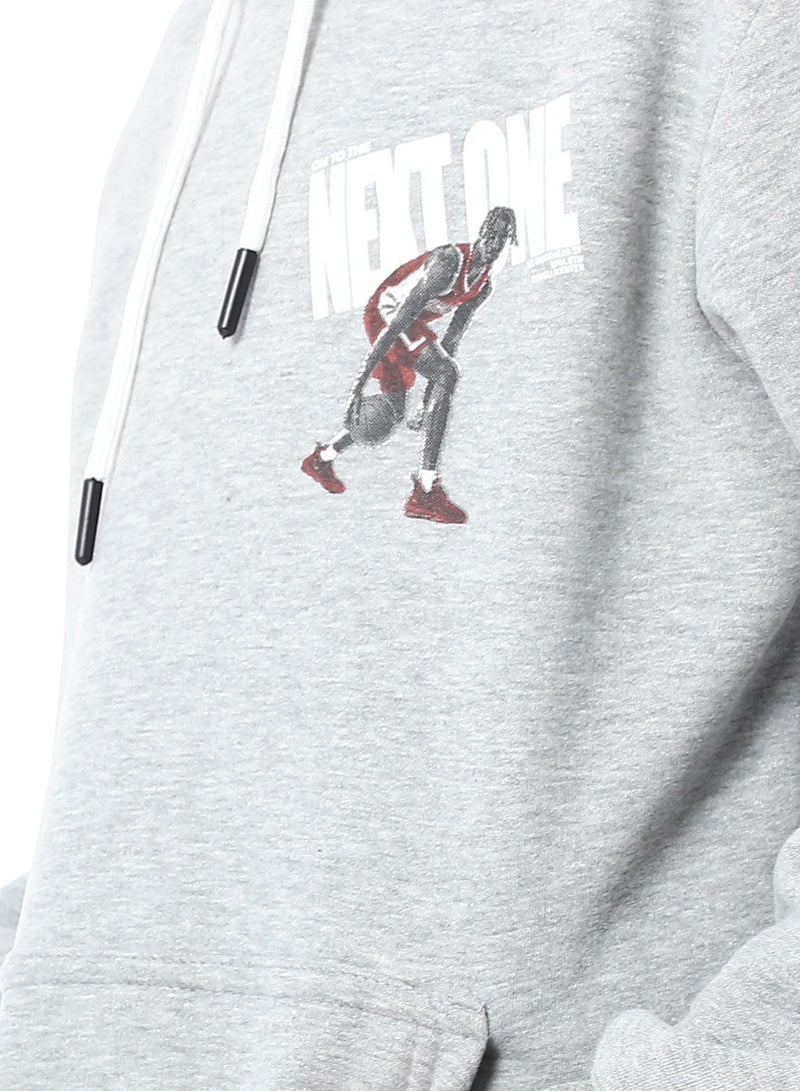 Andora هودي للأولاد مزخرف برباط سهل الارتداء - رمادي فاتح - Image 4