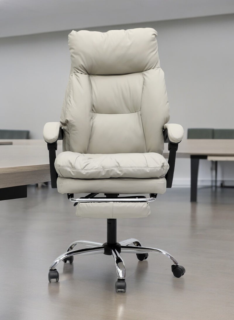 Multi Home Furniture Executive chair with extra cushion paded inside or Gaming chair MH-R919-Grey& comfortable Computer Desk Chair for Office and Gaming with headrest with footrest, back comfort and lumbar support – Grey  - Image 2