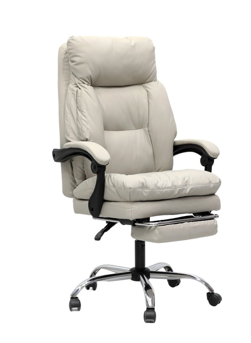 Multi Home Furniture Executive chair with extra cushion paded inside or Gaming chair MH-R919-Grey& comfortable Computer Desk Chair for Office and Gaming with headrest with footrest, back comfort and lumbar support – Grey  - Image 1