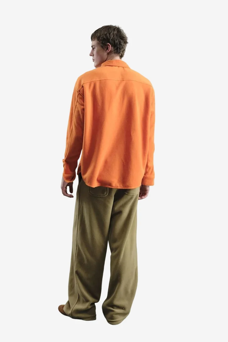 جيستو GIESTO Oversized Plush Shirt with Snap Closure