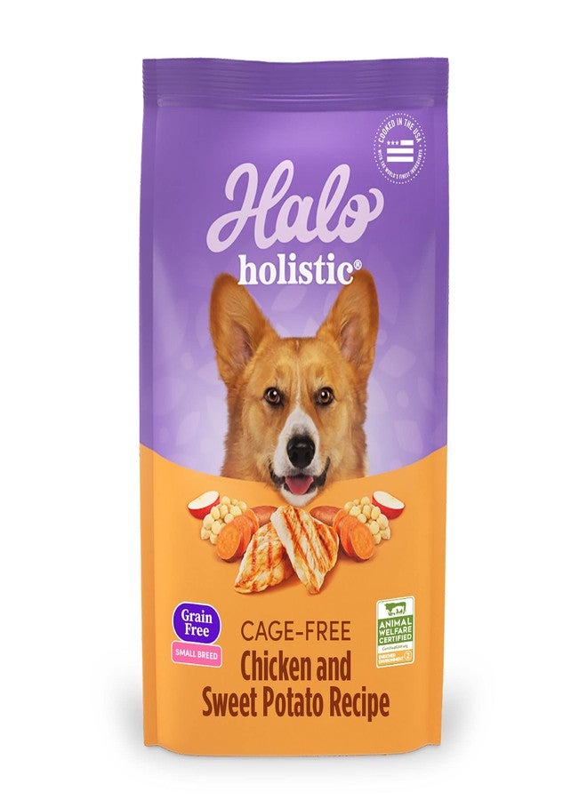 Halo Holistic Small Breed Dog Food, Cage Free Chicken & Sweet Potato Recipe, Grain Free Dry Dog Food, Complete Digestive Health, 10 lb Bag - Image 1