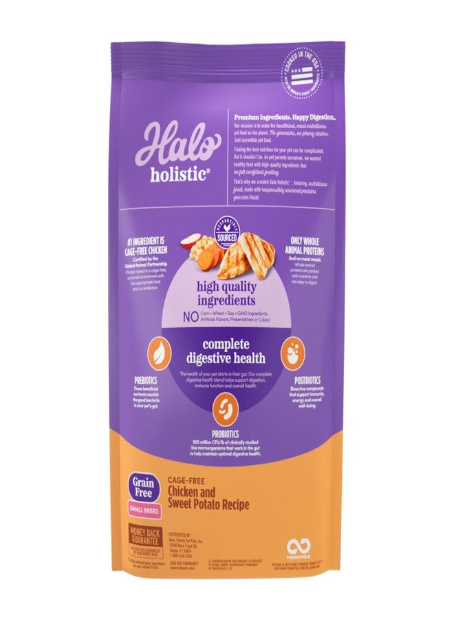 Halo Holistic Small Breed Dog Food, Cage Free Chicken & Sweet Potato Recipe, Grain Free Dry Dog Food, Complete Digestive Health, 10 lb Bag - Image 2