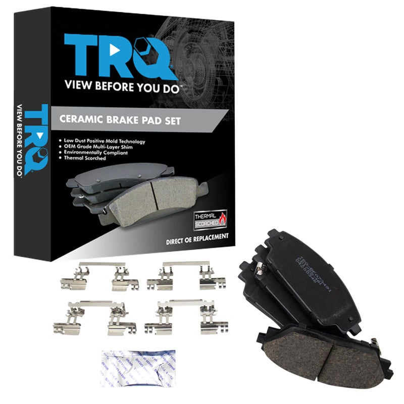 TRQ Front Brake Pads Ceramic Compatible with 20142018 Mazda 3 20162021 CX3 20202023 CX30
