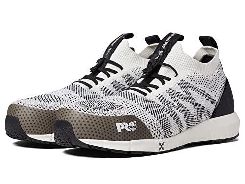 Timberland PRO Women's Radius Knit Slip-On Composite Safety Toe Industrial Athletic Work Shoe, White/Black, 8.5M - Image 3