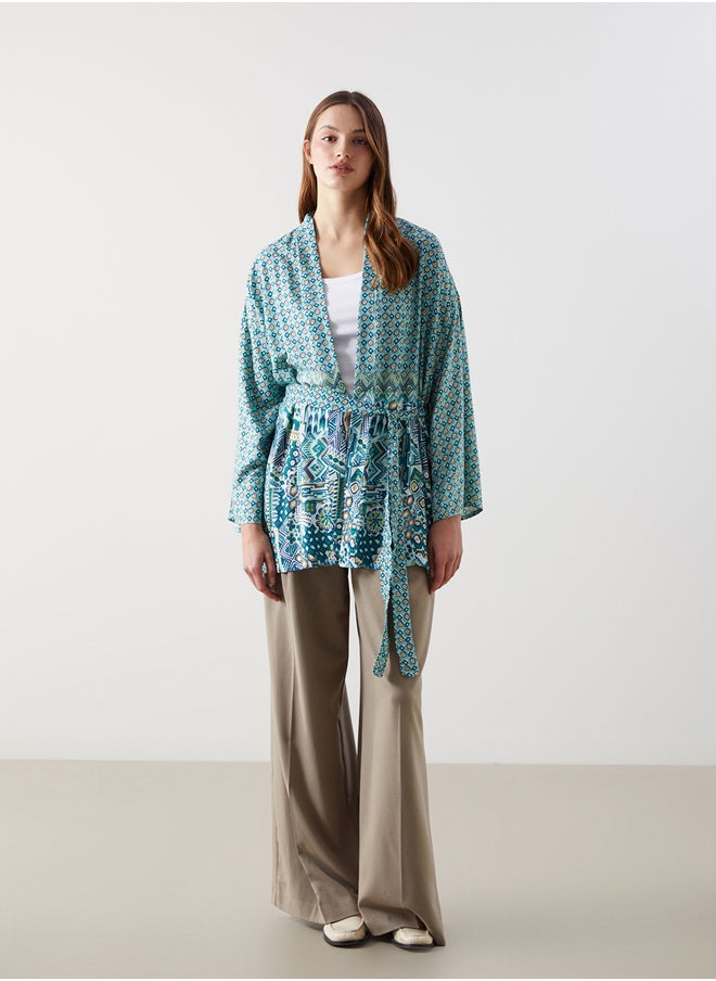 LC WAIKIKI Shawl Collar Patterned Oversize Women's Kimono  - Image 2