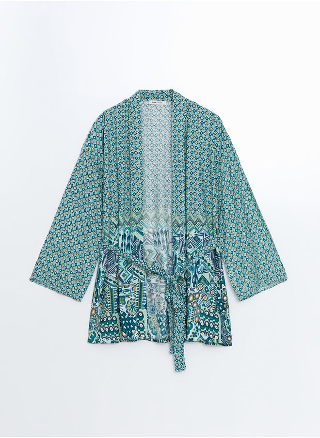 LC WAIKIKI Shawl Collar Patterned Oversize Women's Kimono  - Image 5