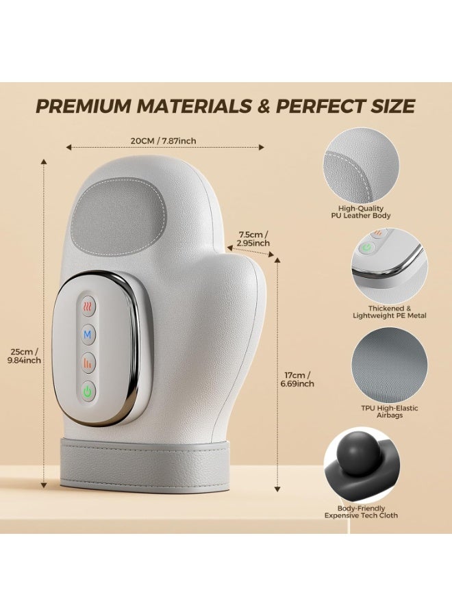 جهاز تدليك اليد الذكي – قفازات تدليك كهربائية لاسلكية – مع علاج بالضغط الحراري لتخفيف الألم، 3 أوضاع تدليك، 4 مستويات حرارة، و5 أوضاع ضغط - Image 2