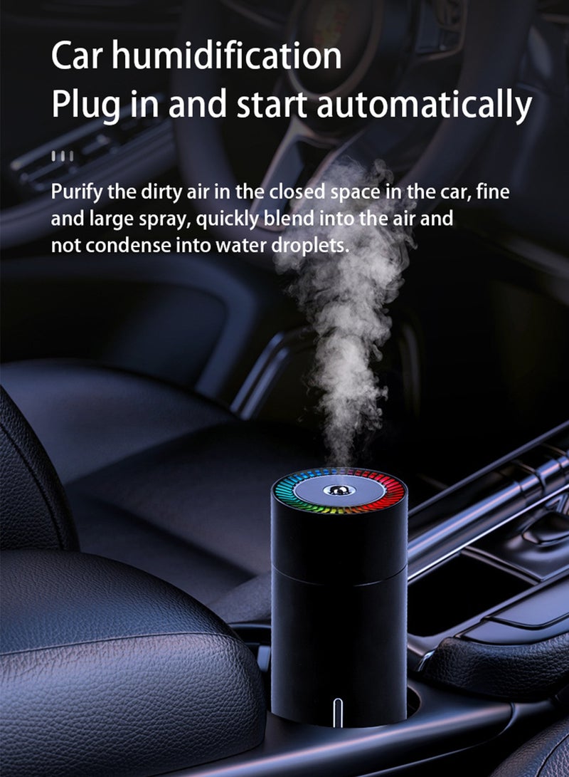 USB Portable Car Humidifier, 7 Colors LED Light Car Humidifier Large Capacity Aroma Air Freshener - Image 2
