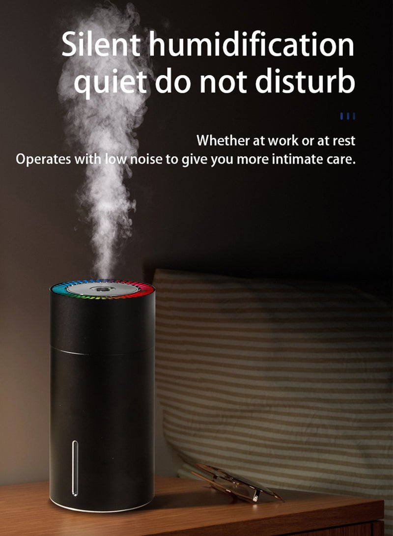 USB Portable Car Humidifier, 7 Colors LED Light Car Humidifier Large Capacity Aroma Air Freshener - Image 3