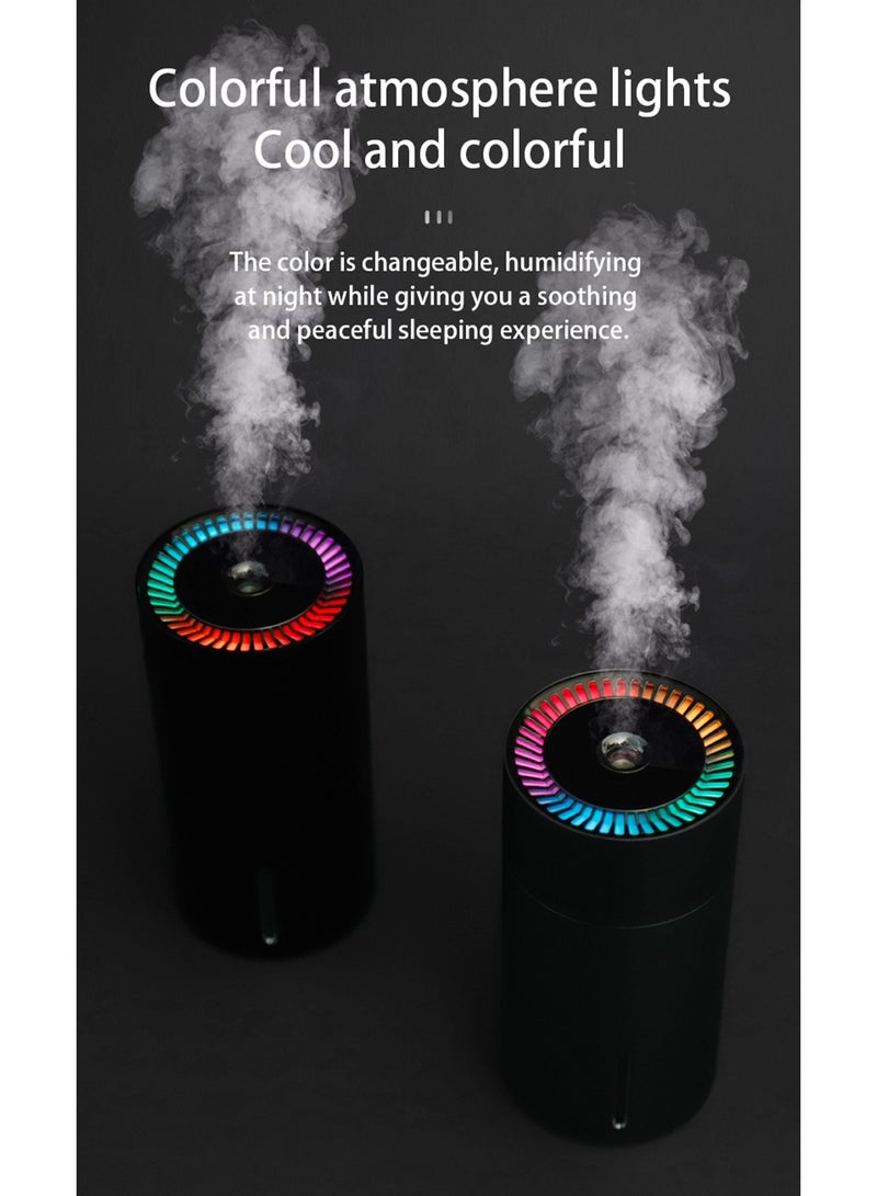 USB Portable Car Humidifier, 7 Colors LED Light Car Humidifier Large Capacity Aroma Air Freshener - Image 4