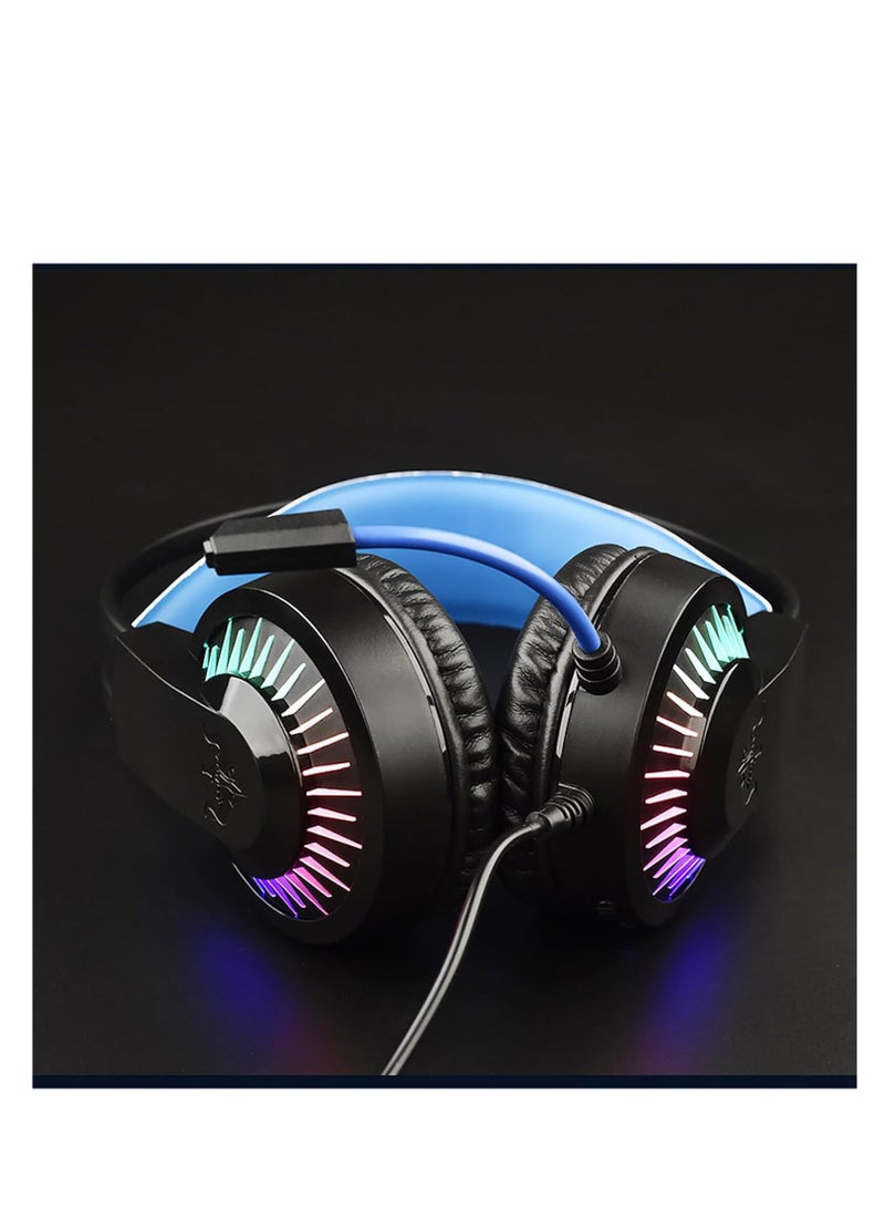 Wired Headset Head-Mounted Earphone 3.5MM USB Interface LED RGB - Image 2