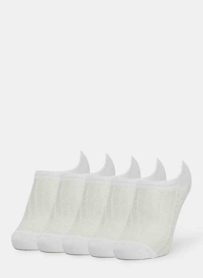 ستايلي Styli Set of 5 - Solid Breathable Ankle Socks