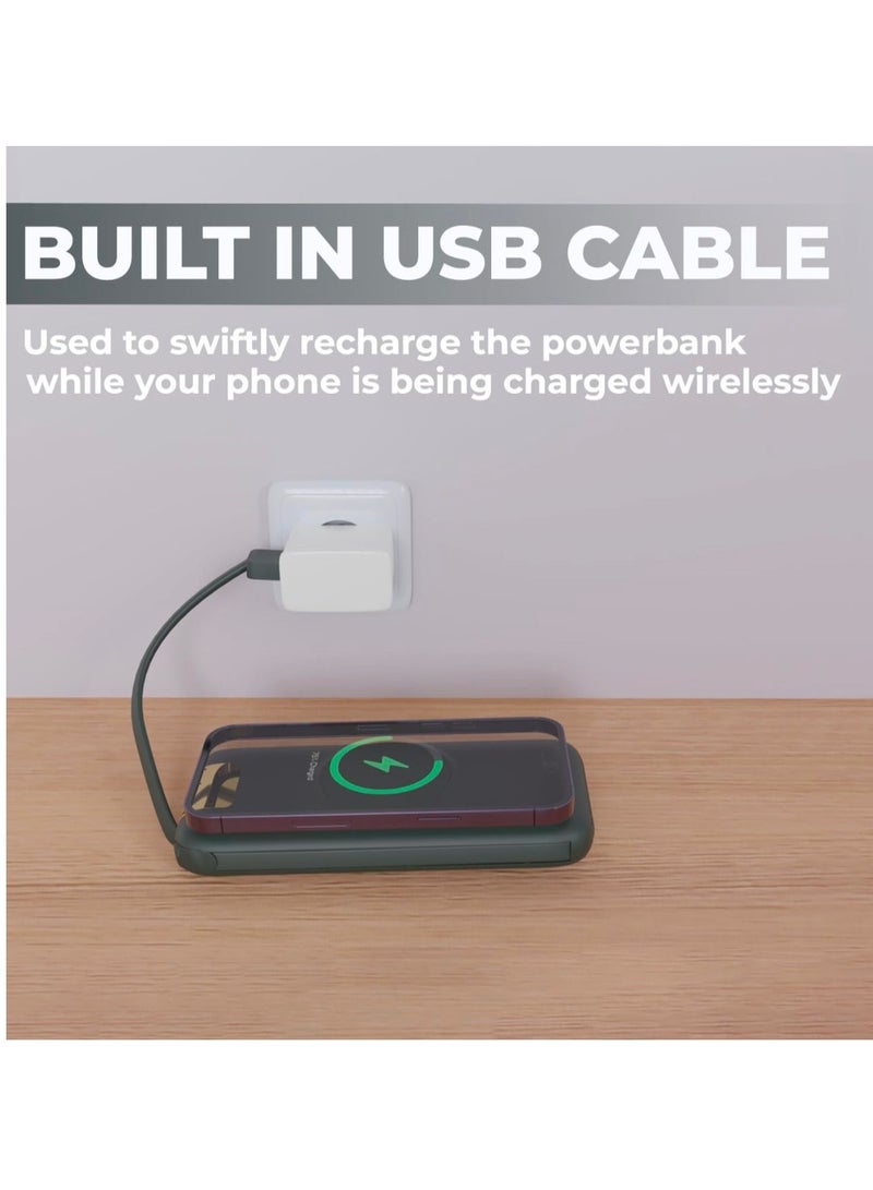 GULFLINK Large Capacity Portable Fast Charger Power Bank With Led Display Built in Cable 20000mah White - Image 4