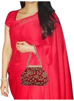 Kuber Industries Kuber Industries 2 Pieces Polyester Embroidered Woman Potli Bag, Maroon - CTKTC31388  - Image 5