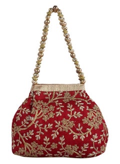 Kuber Industries Kuber Industries 2 Pieces Polyester Embroidered Woman Potli Bag, Maroon - CTKTC31388  - Image 2
