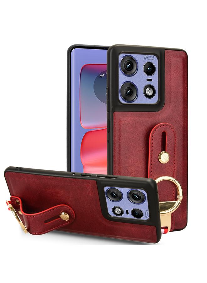 اس-توب جراب خلفي من الجلد مع سوار المعصم لهاتف موتورولا إيدج 50 برو - Image 1