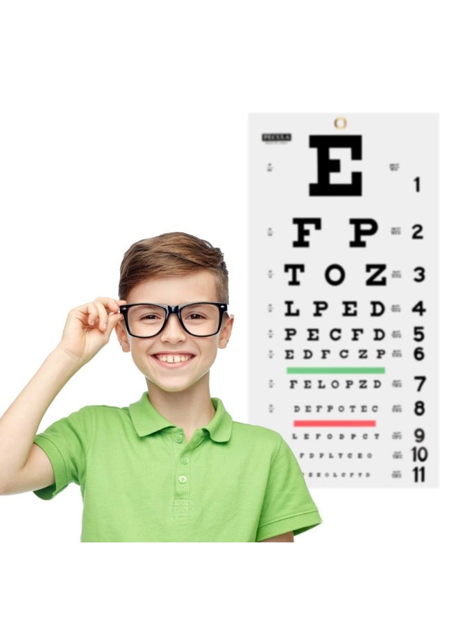 Generic - PECULA Eye Chart Snellen Eye Chart Wall Chart Eye Charts for Eye Exams 20 feet 11 X 22 in. - Image 1