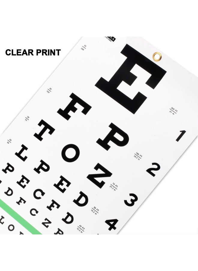 Generic - PECULA Eye Chart Snellen Eye Chart Wall Chart Eye Charts for Eye Exams 20 feet 11 X 22 in. - Image 1