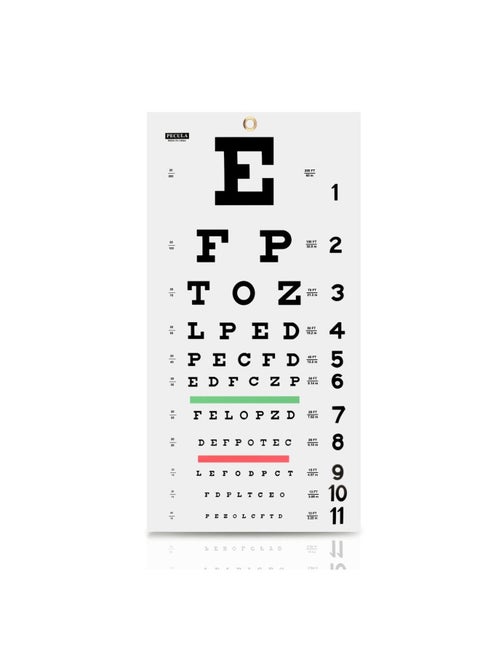 PECULA Eye Chart Snellen Eye Chart Wall Chart Eye Charts for Eye Exams 20 feet 11 X 22 in.