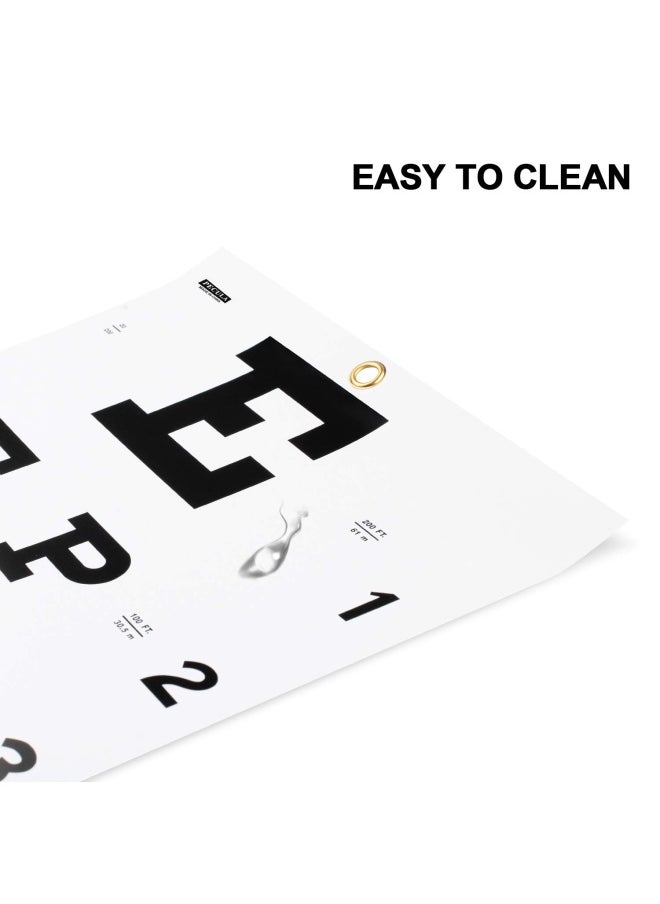 Generic - PECULA Eye Chart Snellen Eye Chart Wall Chart Eye Charts for Eye Exams 20 feet 11 X 22 in. - Image 1