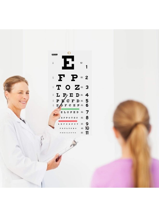 Generic - PECULA Eye Chart Snellen Eye Chart Wall Chart Eye Charts for Eye Exams 20 feet 11 X 22 in. - Image 1
