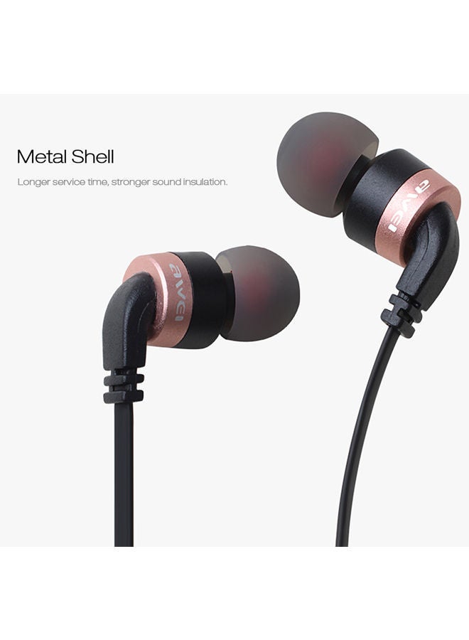 NIBEMINENT ES-30TY In-Ear Earphones With Mic Black/Gold - Image 3