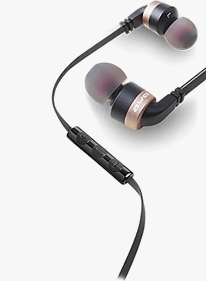 NIBEMINENT ES-30TY In-Ear Earphones With Mic Black/Gold - Image 2