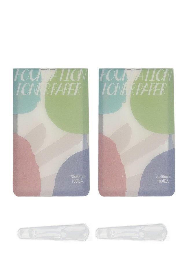 2pcs Liquid Palette Paper Disposable Makeup Coloring Paper with Mixing Stick Makeup Lipstick Mixing Paper - Image 1