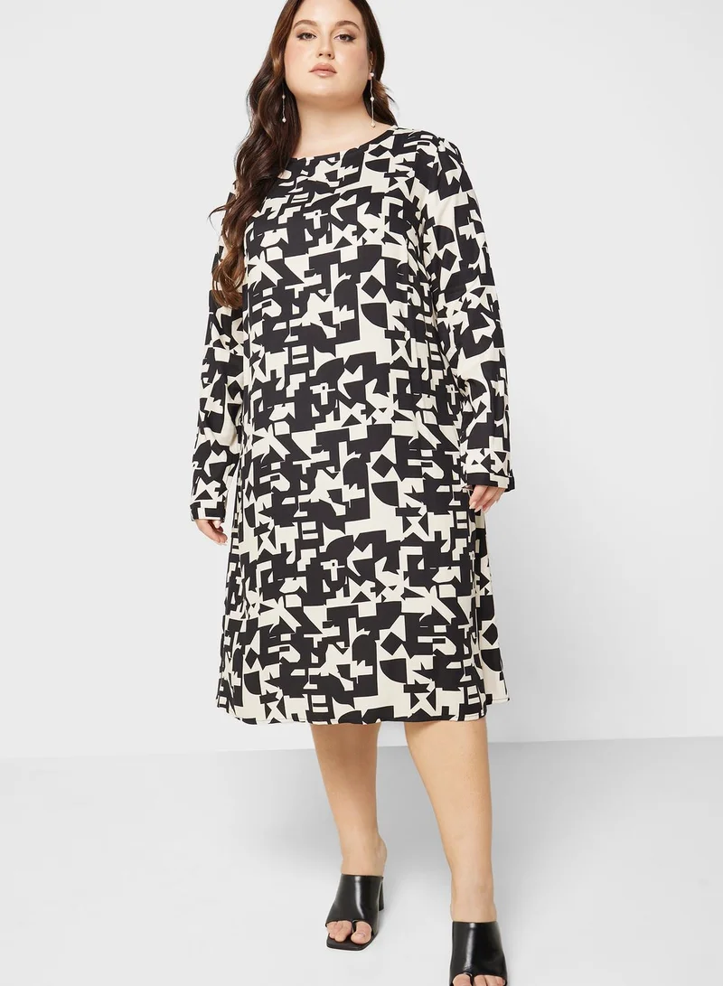 Only Carmakoma Printed Knitted Dress
