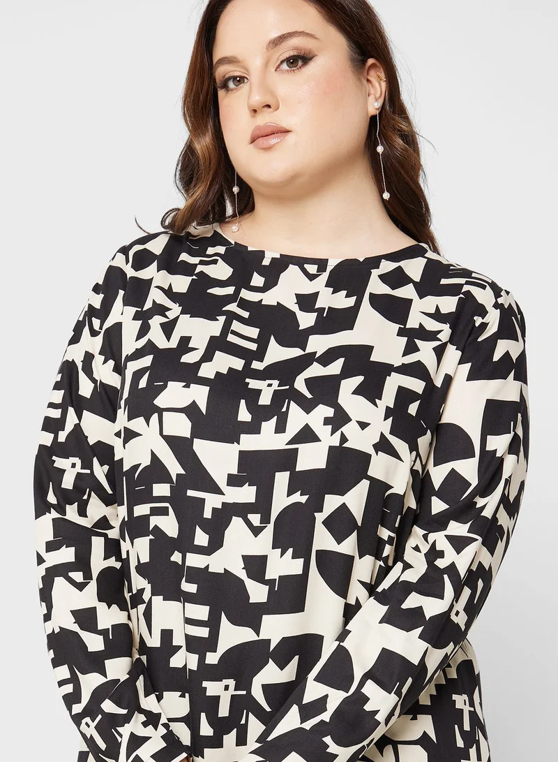 Only Carmakoma Printed Knitted Dress